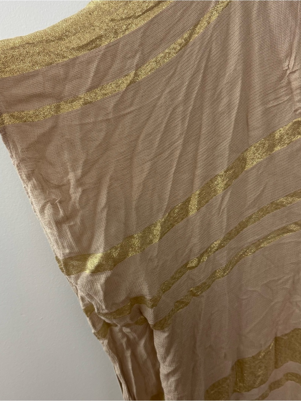 L*Space Seaport Swim Cover Up in Cream & Gold with a tassel hemline Size XS - Picture 3 of 6